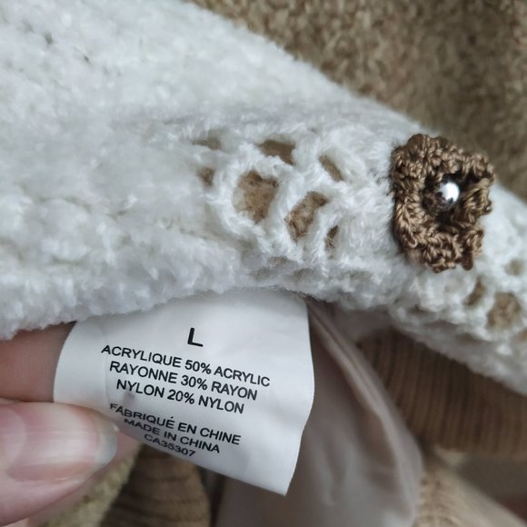 Vtg.MOFFI fall lined cardigan jacket sweaterembroidery & p - Picture 10 of 11